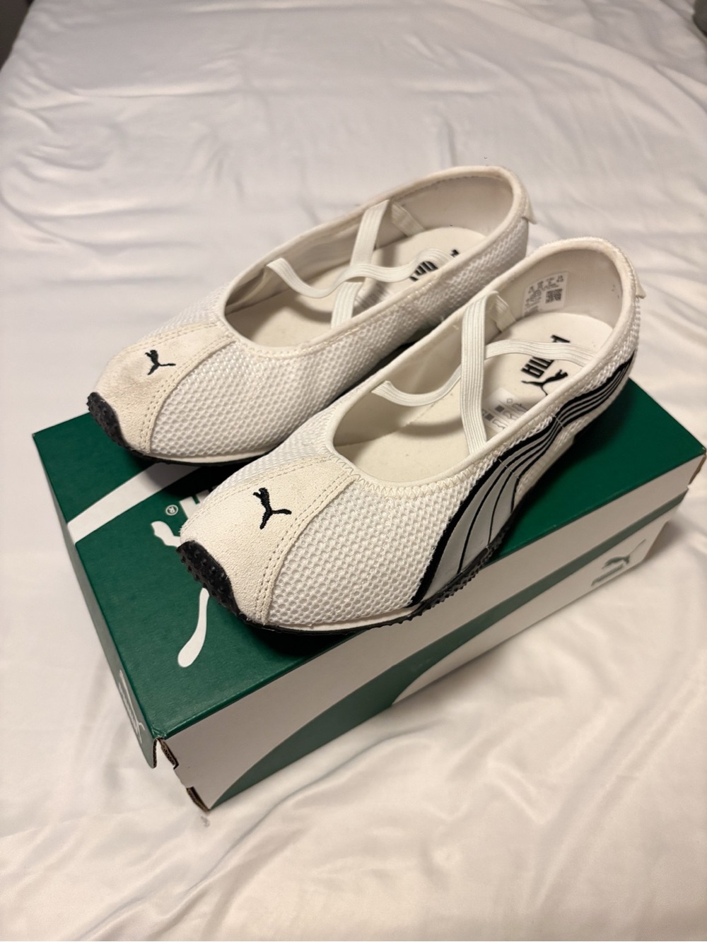 PUMA WOMEN'S H-STREET BALLET SNEAKERS IN WHITE/SILVER